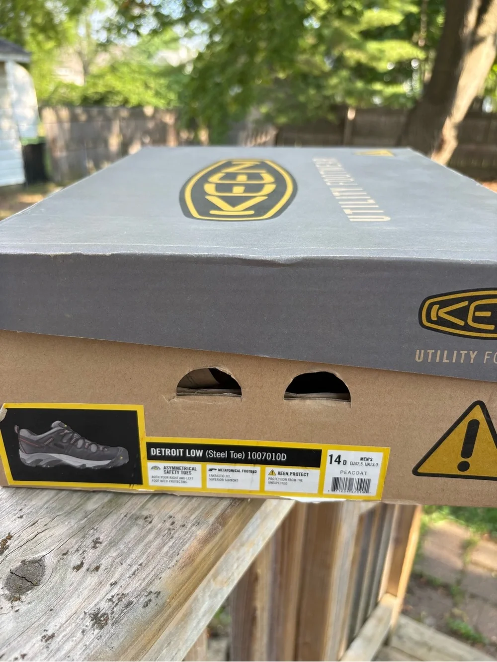 Keen Men's Gray and Orange Utility Boots